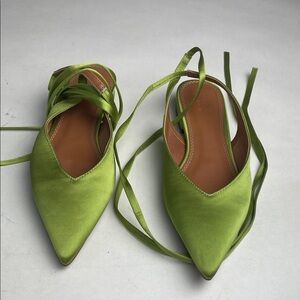 ASOS Green Satin Women's flats
